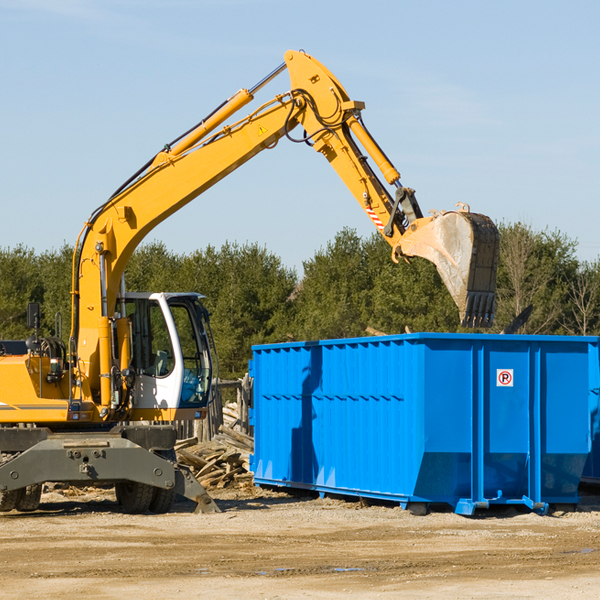 are there any restrictions on where a residential dumpster can be placed in Nine Mile Falls Washington